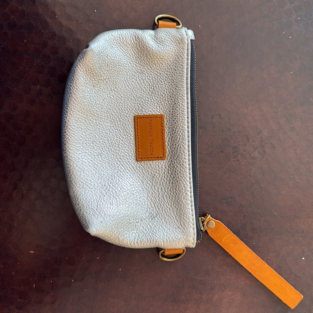 Parker Thatch Silver Leather Little Buddy-Worn and Loved